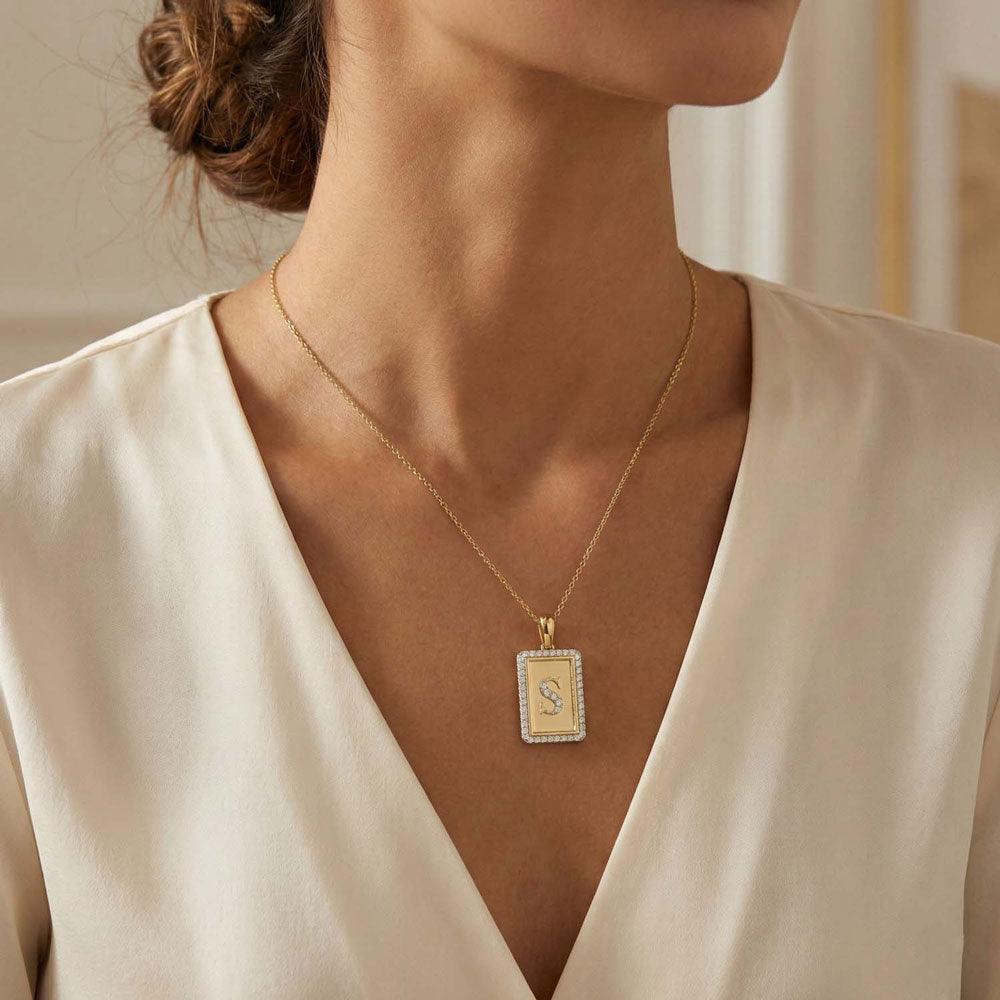 LADIES PENDANT 0.20CT ROUND DIAMOND 10K YELLOW GOLD