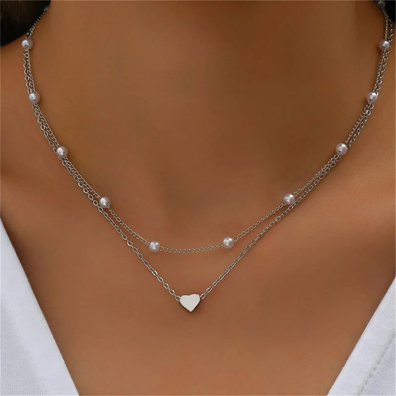 Simple Pearl Choker Necklaces for Women