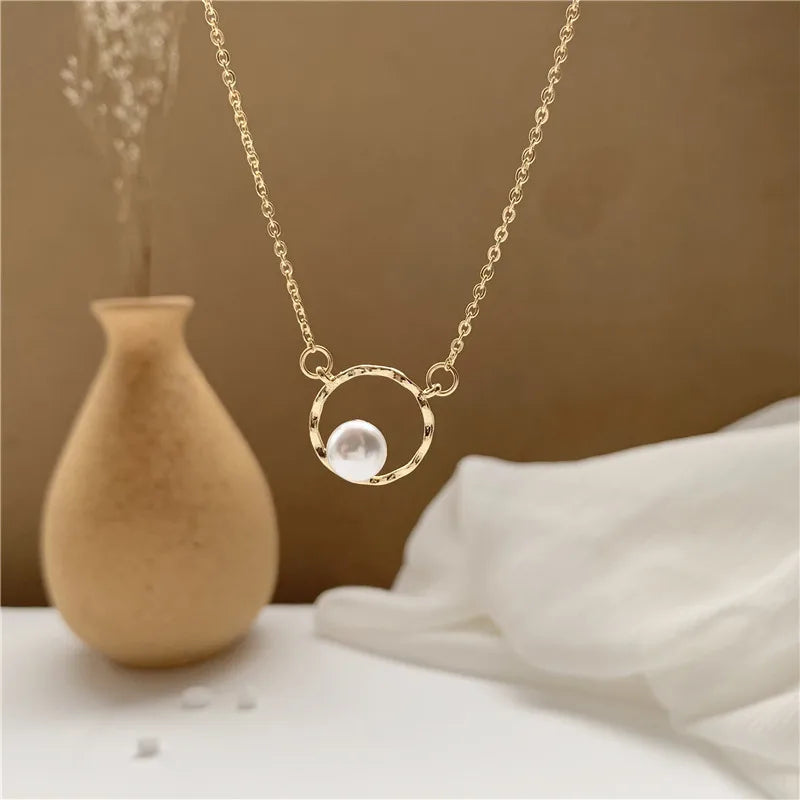 Trend Elegant Jewelry Crystal Circle Pendant Necklace