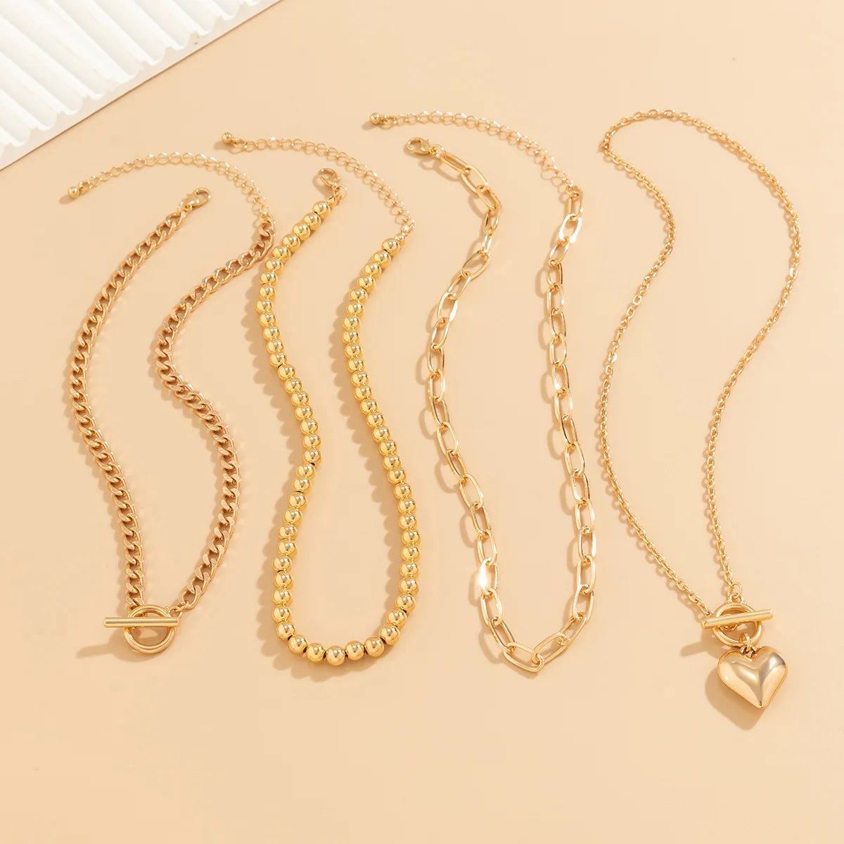 Multi-Layer Heart Pendant Beaded Necklace