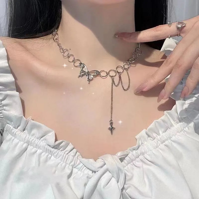 Fashion Simple Double Cute Bear Pendant Necklace