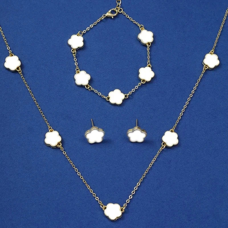 Exquisite Cherry Red Necklace and Earring Set