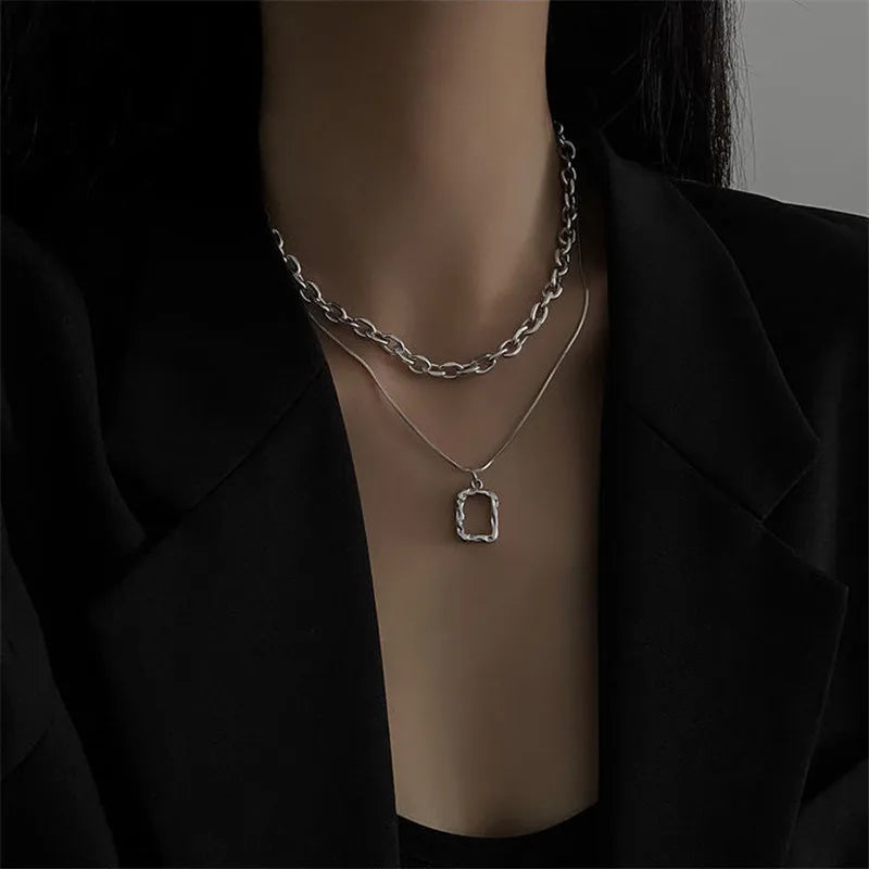 Fashion Simple Double Cute Bear Pendant Necklace