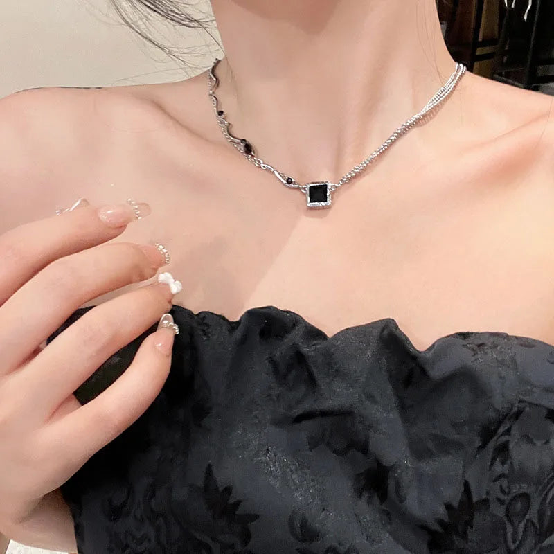 Pink Crystal Cherry Pendant Necklace