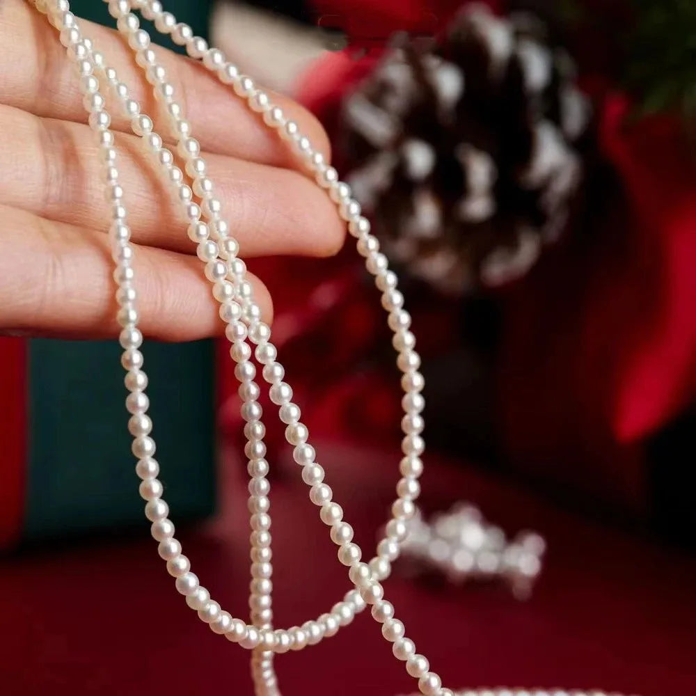 Vintage Elegant White Pearl Choker Necklace