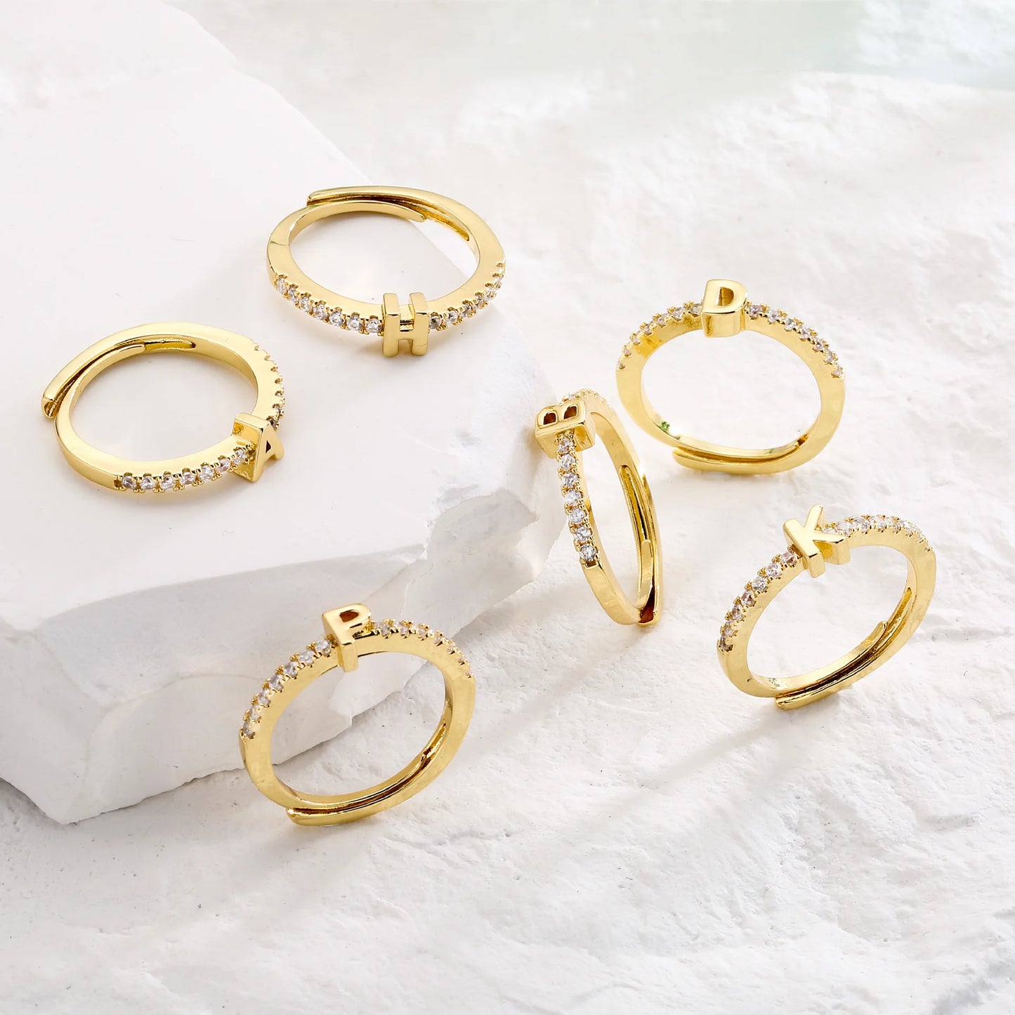 Classic Simple Letter Ring