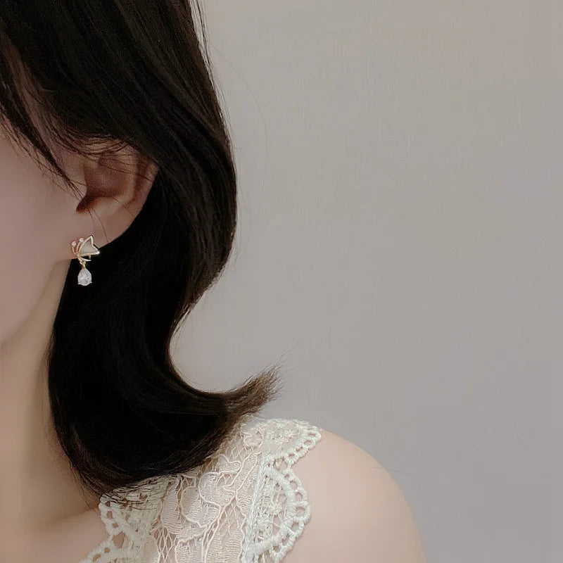 Korean Butterfly Golden Earring