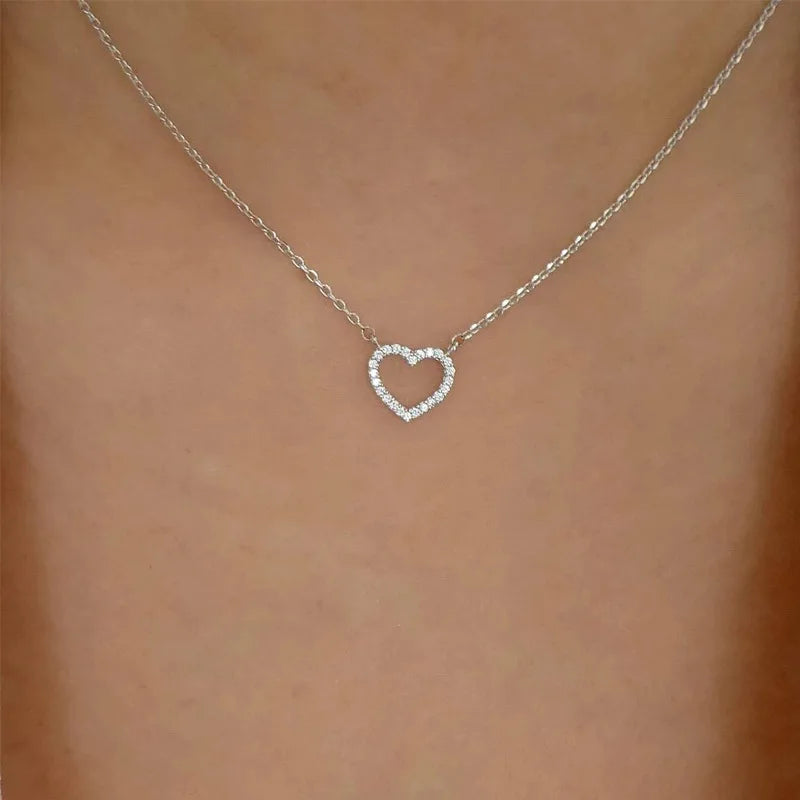 Trend Elegant Jewelry Crystal Circle Pendant Necklace