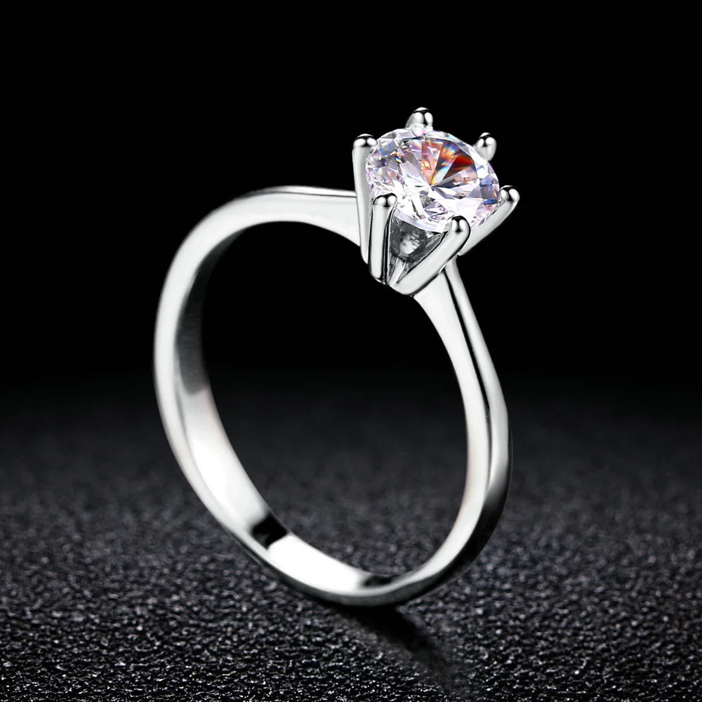 1 Carat Crystal Gold Color Wedding Ring