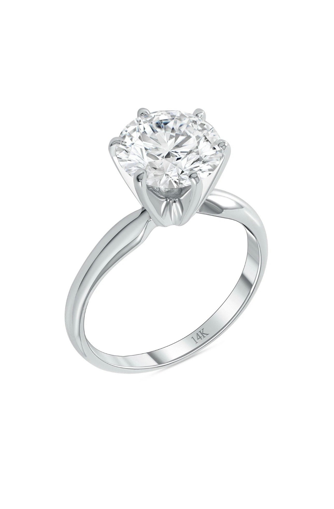 Solitaire Ring 1ct White Gold