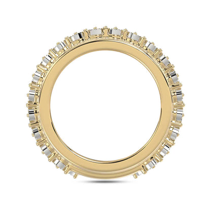 MEN'S BAND 2.00CT ROUND DIAMOND 10K YELLOW GOLD
