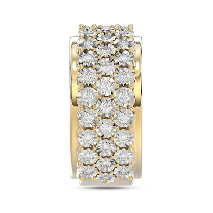 MEN'S BAND 2.00CT ROUND DIAMOND 10K YELLOW GOLD