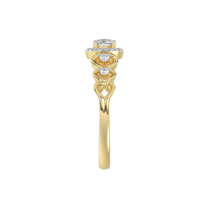 LADIES RING 0.20CT ROUND DIAMOND 10K YELLOW GOLD