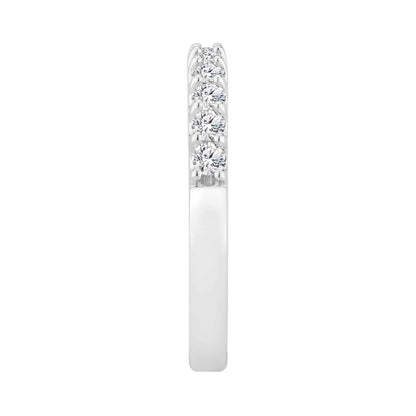 LADIES BAND 0.50CT ROUND DIAMOND 14K WHITE GOLD