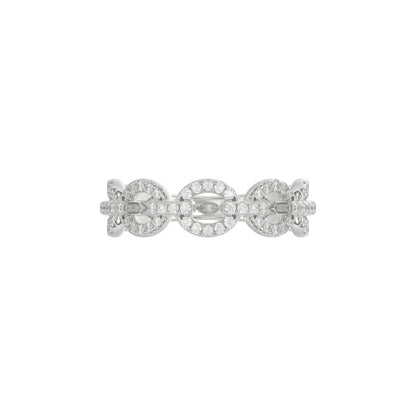 LADIES BAND 0.33CT ROUND DIAMOND 14K WHITE GOLD