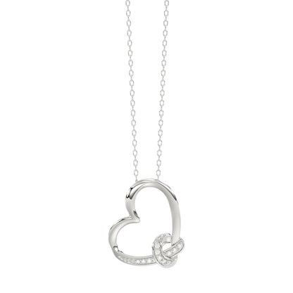 LADIES PENDANT 0.10CT ROUND DIAMOND 10K WHITE GOLD