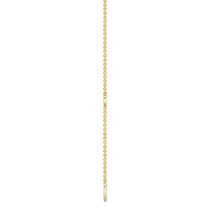 LADIES NECKLACE 0.20CT ROUND DIAMOND 14K YELLOW GOLD