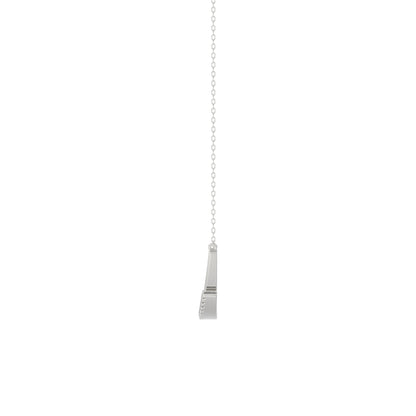 LADIES NECKLACE 0.25CT ROUND DIAMOND 14K WHITE GOLD