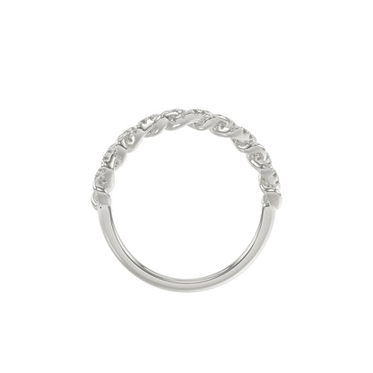 LADIES RING 0.15CT ROUND DIAMOND 14K WHITE GOLD