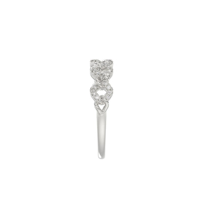 LADIES RING 0.15CT ROUND DIAMOND 14K WHITE GOLD