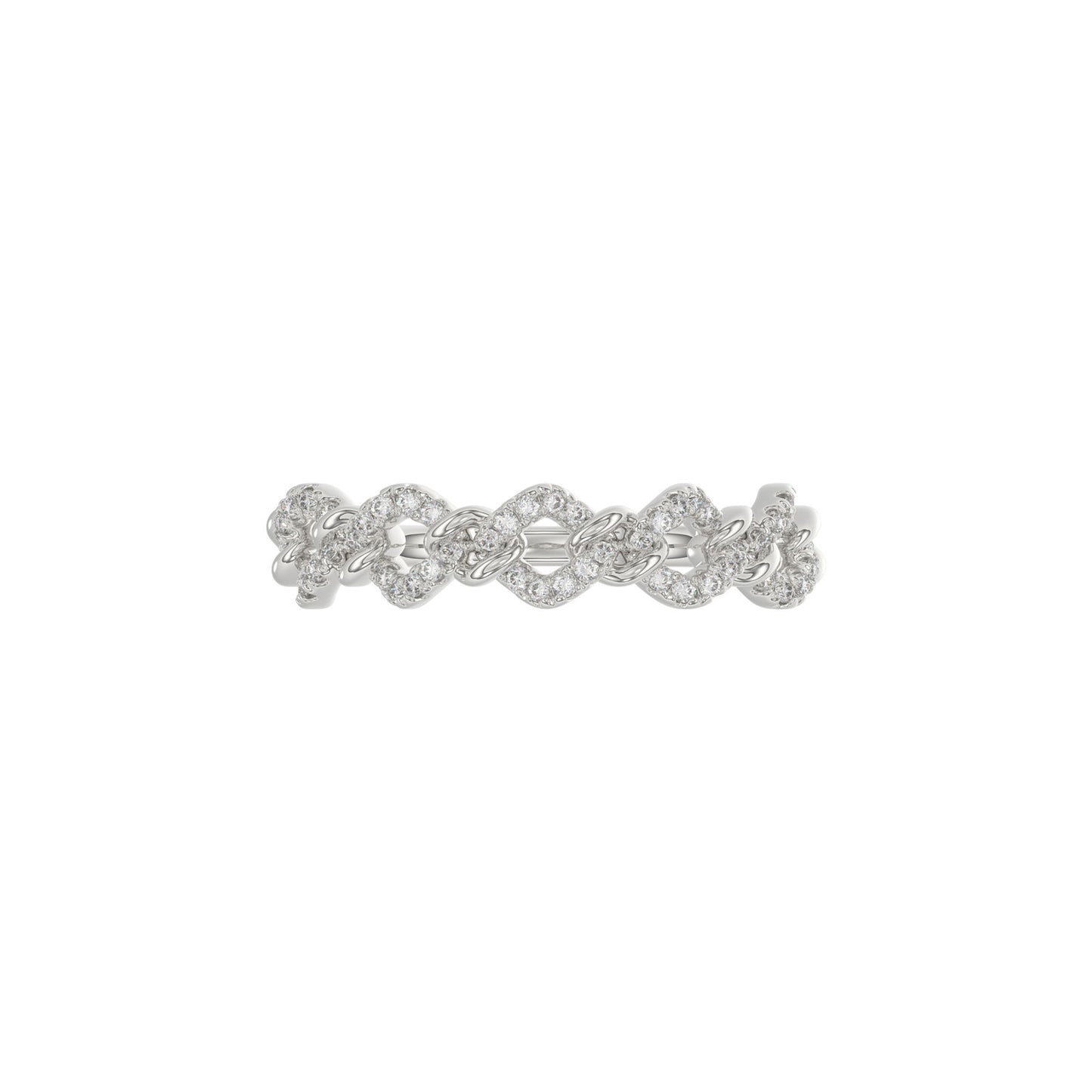 LADIES RING 0.15CT ROUND DIAMOND 14K WHITE GOLD