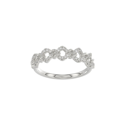 LADIES RING 0.15CT ROUND DIAMOND 14K WHITE GOLD