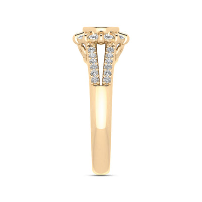 LADIES RING 0.50CT ROUND DIAMOND 10K YELLOW GOLD