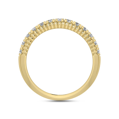 LADIES BAND 0.50CT ROUND DIAMOND 10K YELLOW GOLD