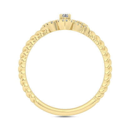 LADIES RING 0.15CT ROUND DIAMOND 10K YELLOW GOLD