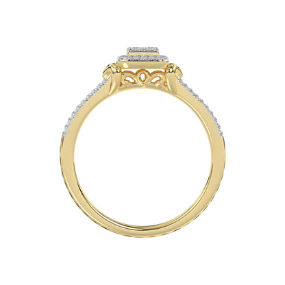 LADIES RING 0.20CT ROUND DIAMOND 10K YELLOW GOLD