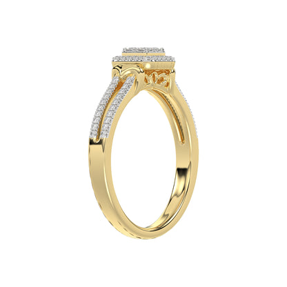 LADIES RING 0.20CT ROUND DIAMOND 10K YELLOW GOLD