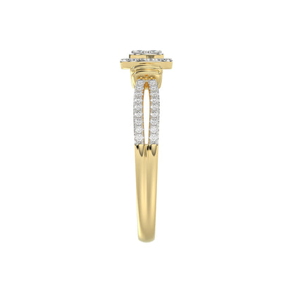 LADIES RING 0.25CT ROUND DIAMOND 10K YELLOW GOLD