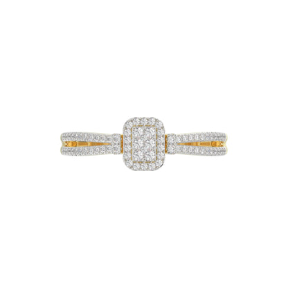 LADIES RING 0.20CT ROUND DIAMOND 10K YELLOW GOLD
