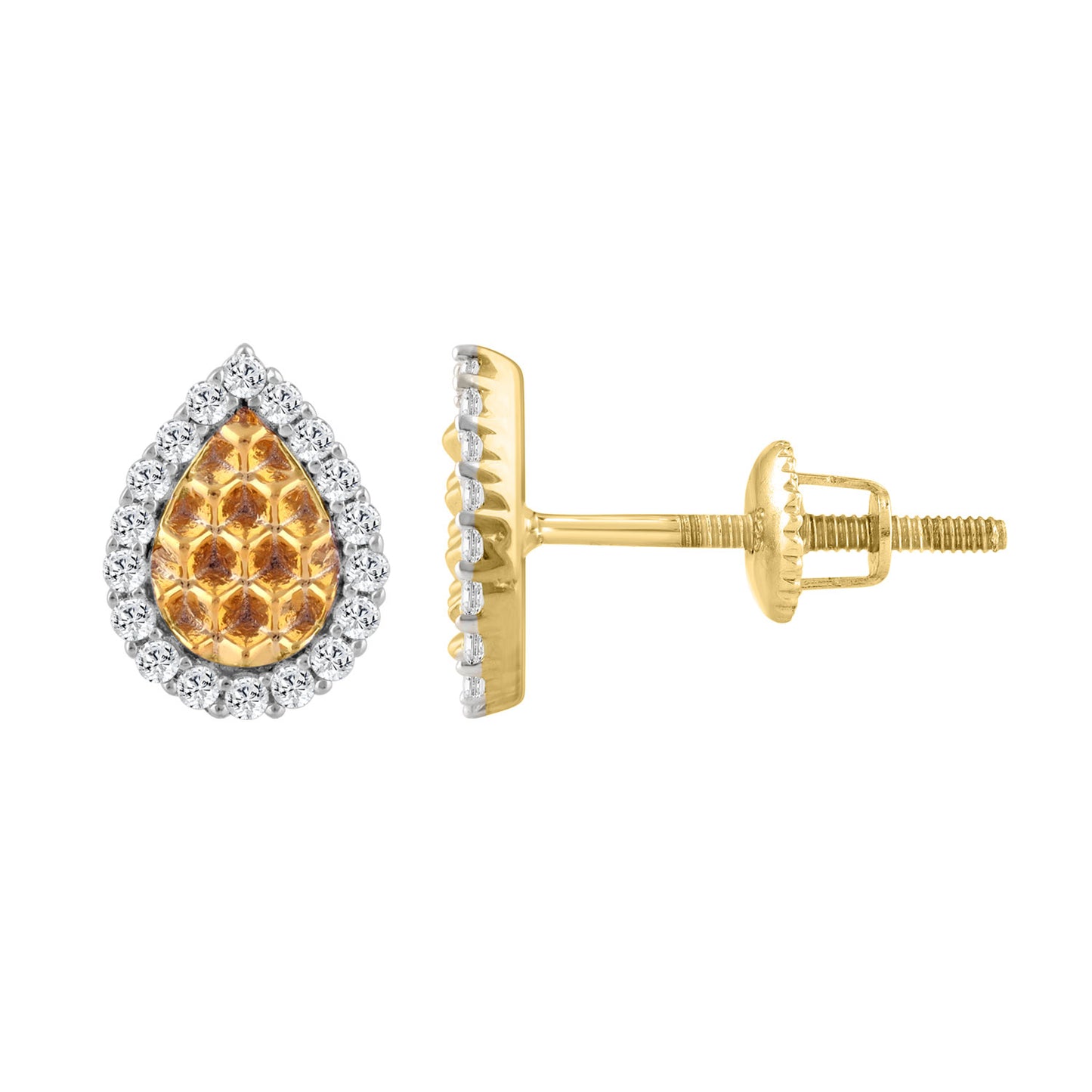 LADIES RING 0.20CT ROUND DIAMOND 10K YELLOW GOLD
