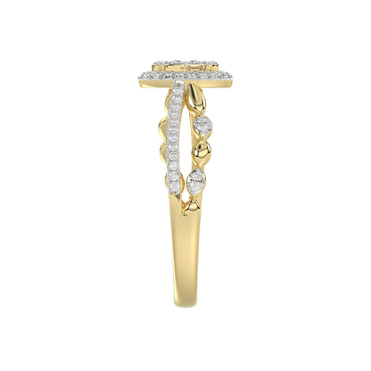 LADIES RING 0.25CT ROUND DIAMOND 10K YELLOW GOLD