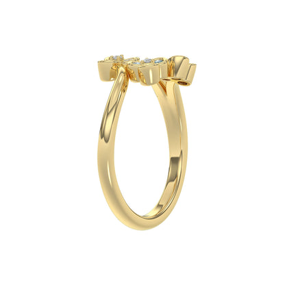 LADIES RING 0.20CT ROUND DIAMOND 14K YELLOW GOLD