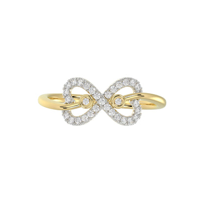LADIES RING 0.15CT ROUND DIAMOND 10K YELLOW GOLD