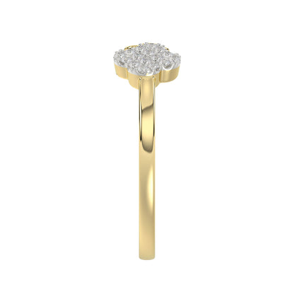 LADIES RING 0.10CT ROUND DIAMOND 10K YELLOW GOLD