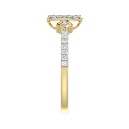 LADIES RING 0.33CT ROUND DIAMOND 10K YELLOW GOLD