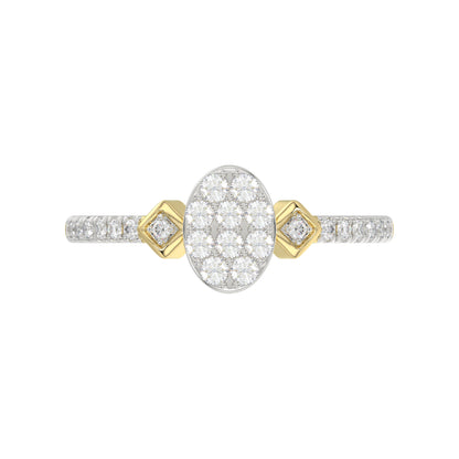 LADIES RING 0.33CT ROUND DIAMOND 10K YELLOW GOLD
