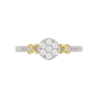 LADIES RING 0.33CT ROUND DIAMOND 10K YELLOW GOLD