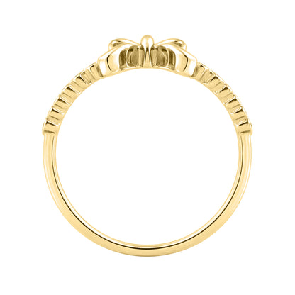 Classic 0.10Ct Round Diamond Ring In Yellow Gold  For Women