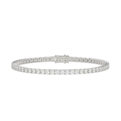 LADIES BRACELET 7CT ROUND DIAMOND 14K WHITE GOLD