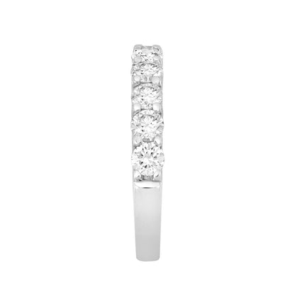 LADIES BAND 2CT ROUND DIAMOND 14K WHITE GOLD