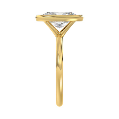 LADIES SOLITAIRE RING 3CT OVAL DIAMOND 14K YELLOW GOLD (CENTER STONE OVAL DIAMOND 3CT )