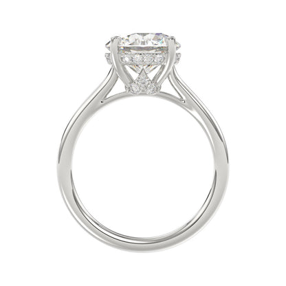 14K WHITE GOLD 4 3/8CT ROUND DIAMOND LADIES BRIDAL SET (CENTER STONE ROUND DIAMOND 3.00CT)