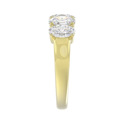 14K YELLOW GOLD 2.00CT OVAL DIAMOND LADIES BAND
