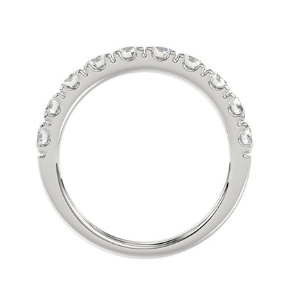 14K WHITE GOLD 1.00CT ROUND DIAMOND LADIES BAND