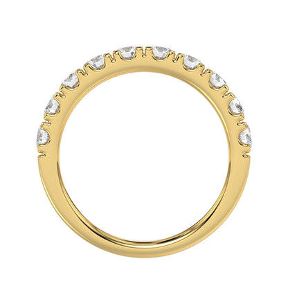 14K YELLOW GOLD 1.00CT ROUND DIAMOND LADIES BAND