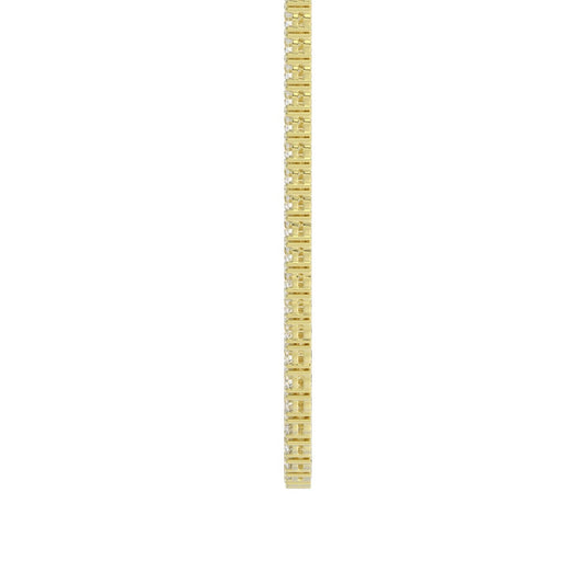 14K YELLOW GOLD 10 1/3CT 18" ROUND DIAMOND LADIES TENNIS NECKLACE